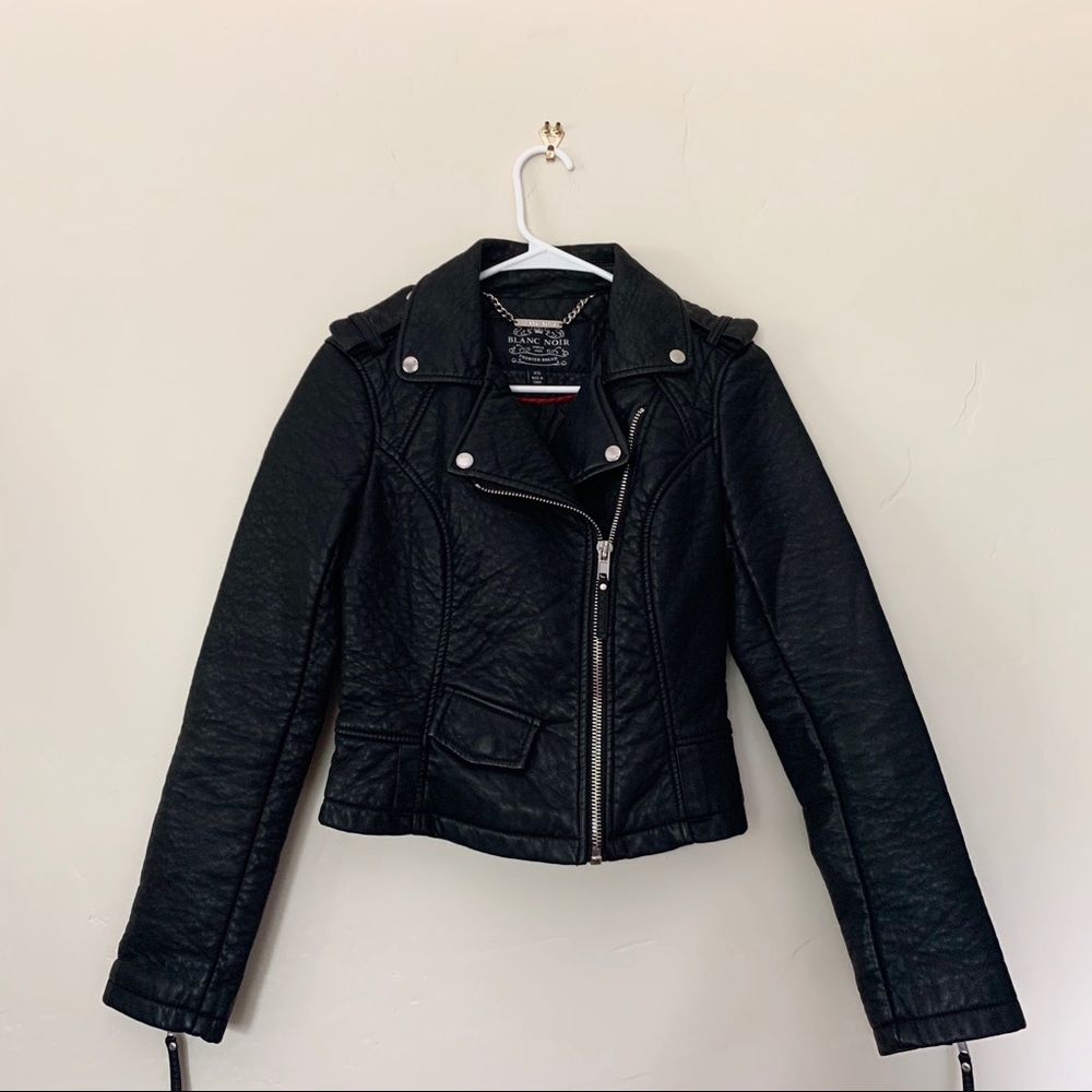 Faux leather jacket